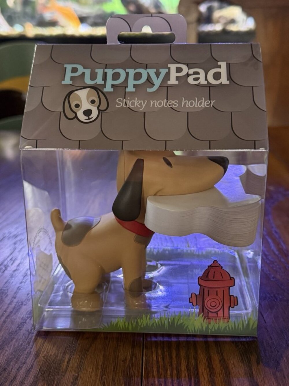 Tan Dog Sticky Notes Holder by